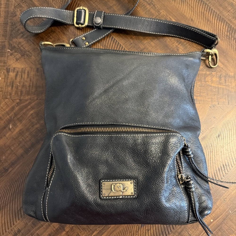 Avorio Italian Leather Satchel Purse Crossbody Adjustable Strap Designer Classic